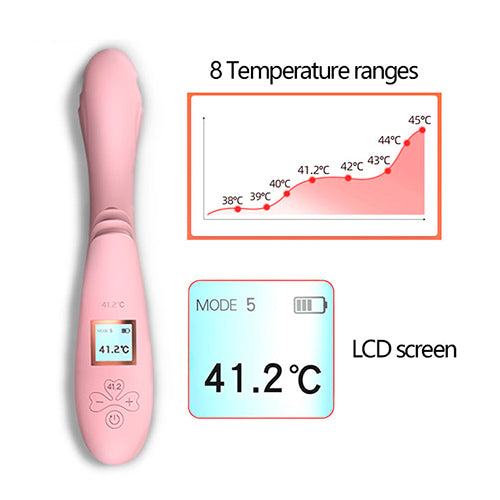 Vibrador Doble uso Lengua con pantalla LCD climatizada LILO