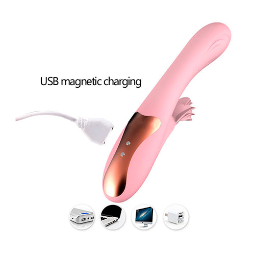 Vibrador Doble uso Lengua con pantalla LCD climatizada LILO