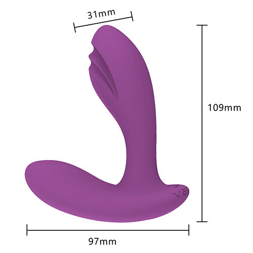 Vibrador de pareja a control remoto de doble estimulación