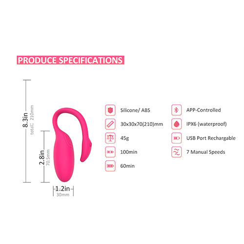 Flamingo - Vibrador Interno a control remoto por app